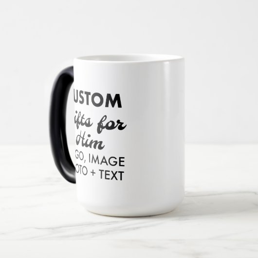 Aangepaste geschenken voor Hem Magic Morphing Mok  (Voorkant links)