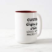 Aangepaste geschenken voor Hem Maroon Two-Tone Mok (Voorkant rechts)