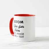 Aangepaste geschenken voor Hem Rode Combo Mok 11oz (Voorkant links)