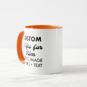 Aangepaste geschenken voor Hem Sinaasappel Combo M Mok (Voorkant links)