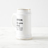 Aangepaste geschenken voor Hem White Beer Stein Mo Bierpul (Voorkant links)