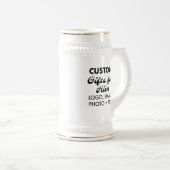 Aangepaste geschenken voor Hem White Beer Stein Mo Bierpul (Voorkant rechts)
