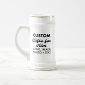 Aangepaste geschenken voor Hem White Beer Stein Mo Bierpul (Links)
