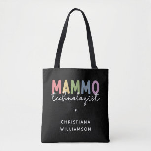 Aangepaste geschenken voor mammo-technoloog mammog tote bag
