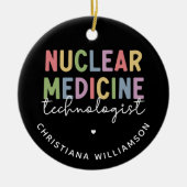 Aangepaste geschenken voor Nuclear Medicine Techno Keramisch Ornament (Voorkant)