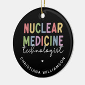 Aangepaste geschenken voor Nuclear Medicine Techno Keramisch Ornament (Links)