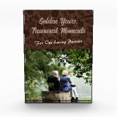 Aangepaste geschenken voor oudere ouders Koppels B Fotoblokken (Voorkant)