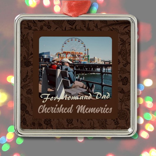 Aangepaste geschenken voor oudere ouders Koppels B Metalen Ornament