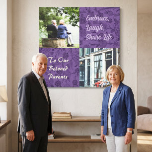 Aangepaste geschenken voor Oudere Ouders Koppels V Canvas Afdruk