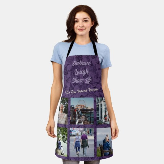 Aangepaste geschenken voor Oudere Ouders Koppels V Schort (Gedragen)