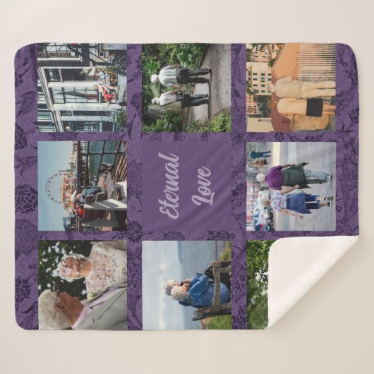 Aangepaste geschenken voor Oudere Ouders Koppels V Sherpa Deken (Voorkant (horizontaal))