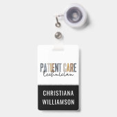 Aangepaste geschenken voor Patient Care Technician Badge (Voorzijde met uittrekbare clip)