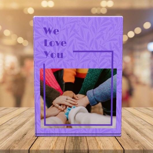 Aangepaste geschenken voor vrienden die weg Violet Fotoblokken