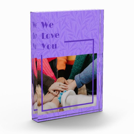 Aangepaste geschenken voor vrienden die weg Violet Fotoblokken (Links)