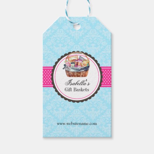 Aangepaste geschenkmand Business Cadeaulabel (Voorkant)