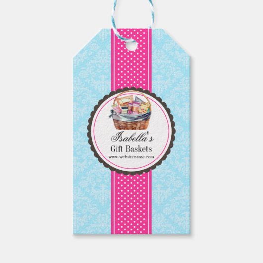 Aangepaste geschenkmand Business Cadeaulabel (Voorkant)