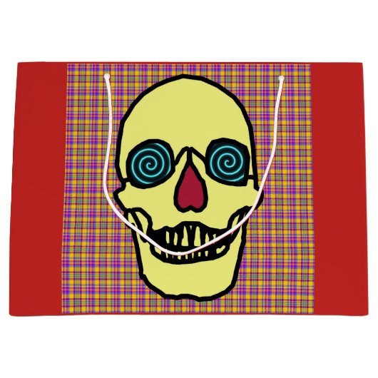 Aangepaste geschenkzak - Grote, glanzende HALLOWEE Groot Cadeauzakje (Voorkant)