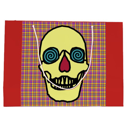 Aangepaste geschenkzak - Grote, glanzende HALLOWEE Groot Cadeauzakje (Achterkant)