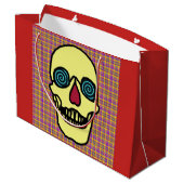 Aangepaste geschenkzak - Grote, glanzende HALLOWEE Groot Cadeauzakje (Achterkant Gekanteld)