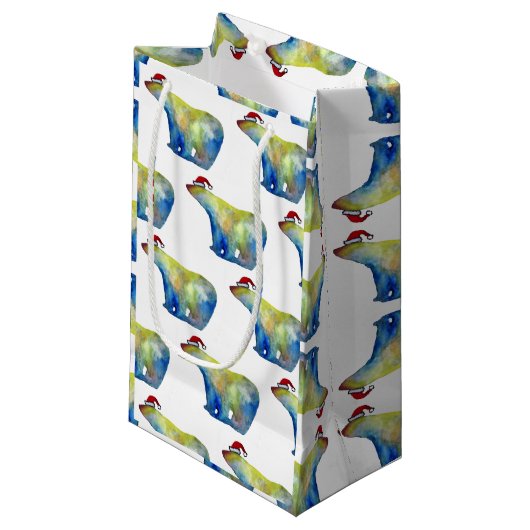 Aangepaste geschenkzak - Klein, Glanzend - Beer Sa Klein Cadeauzakje (Voorkant Gekanteld)