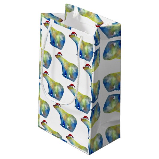 Aangepaste geschenkzak - Klein, Glanzend - Beer Sa Klein Cadeauzakje (Achterkant Gekanteld)