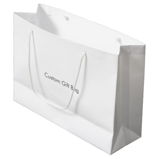 Aangepaste geschenkzak - Klein, glanzend Groot Cadeauzakje (Voorkant Gekanteld)