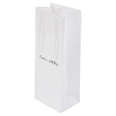 Aangepaste geschenkzak - Klein, glanzend Wijn Cadeautas (Voorkant Gekanteld)