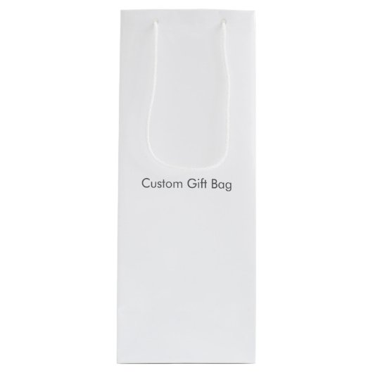 Aangepaste geschenkzak - Klein, glanzend Wijn Cadeautas (Voorkant)