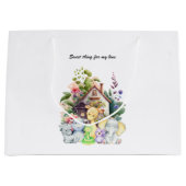 Aangepaste geschenkzak | Leuke dieren en Happy Hou Groot Cadeauzakje (Voorkant)