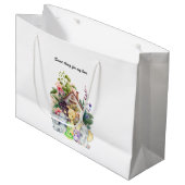 Aangepaste geschenkzak | Leuke dieren en Happy Hou Groot Cadeauzakje (Voorkant Gekanteld)