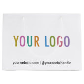 Aangepaste geschenkzak met Business Logo Geen Mini Groot Cadeauzakje (Voorkant)