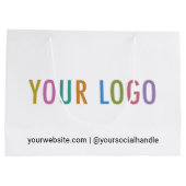 Aangepaste geschenkzak met Business Logo Geen Mini Groot Cadeauzakje (Achterkant)