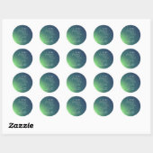 Aangepaste geschreven gelukkig nieuwjaar Gradiënt Ronde Sticker (Vel)