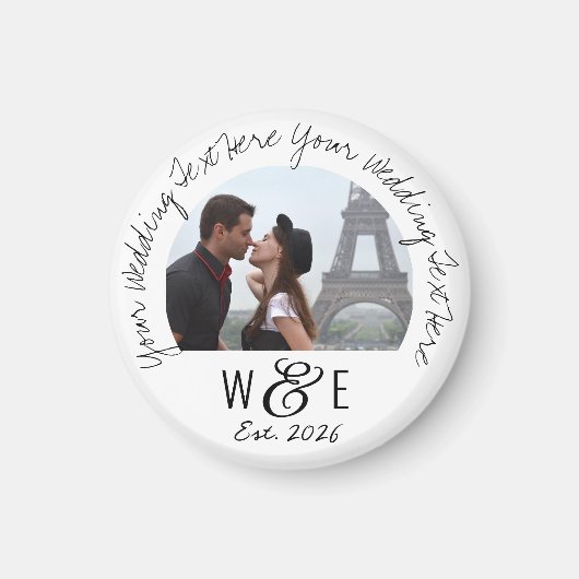 Aangepaste Geschreven Tekst Koelkast Magneet Weddi (Voorkant)