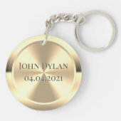 Aangepaste gesimuleerde gegraveerde messengerSleut Sleutelhanger (Achterkant)