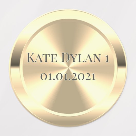 Aangepaste gesimuleerde gegraveerde messing labels (Design 1)