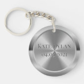 Aangepaste gesimuleerde gegraveerde zilverSleutelh Sleutelhanger (Voorkant)