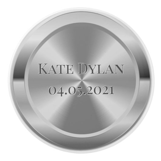 Aangepaste gesimuleerde zilver keramische knop (Voorkant)