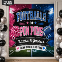 Aangepaste geslacht onthulling banner, voetballen