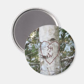 Aangepaste gesneden berkenboom magneet (Voorkant / Achterkant)