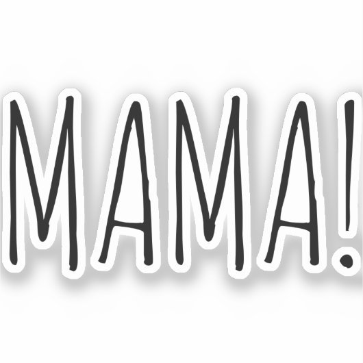 Aangepaste gesneden sticker met eenvoudige tekst v (Voorkant)