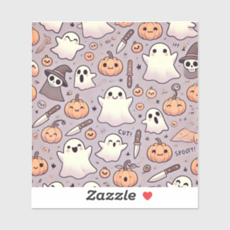 Aangepaste gesneden Vinyl Halloween Sticker 4 "x 4