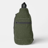 Aangepaste Gespikkelde Moss Groene Sling Bag (Voorkant)
