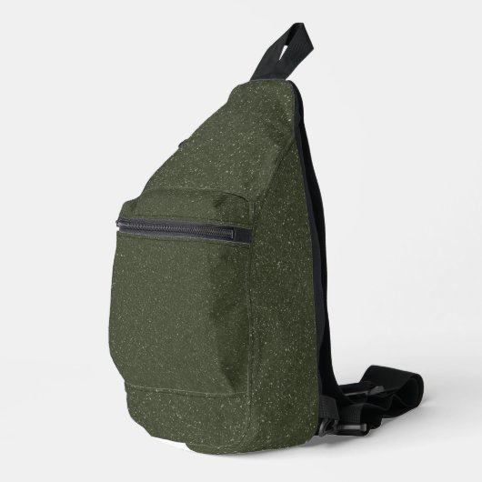 Aangepaste Gespikkelde Moss Groene Sling Bag (Rechterhoek)