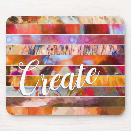 Aangepaste gestreepte Abstracte kunst Muismat (Voorkant)