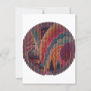 Aangepaste gestreepte cirkel fantasie ansichtkaart briefkaart