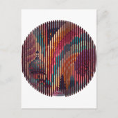 Aangepaste gestreepte cirkel fantasie ansichtkaart briefkaart (Voorkant)