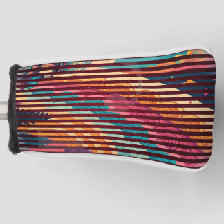 Aangepaste gestreepte kunstputter golfhoes golfheadcover