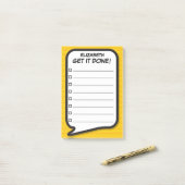 Aangepaste GET IT DONE Takenlijst Stripboek Post-it® Notes (Op bureau)