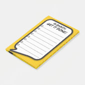 Aangepaste GET IT DONE Takenlijst Stripboek Post-it® Notes (Schuin)